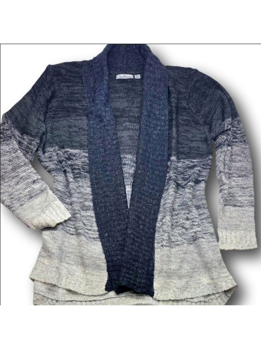 Women's Jason Maxwell Cardigan 2X Gray Black Ombre